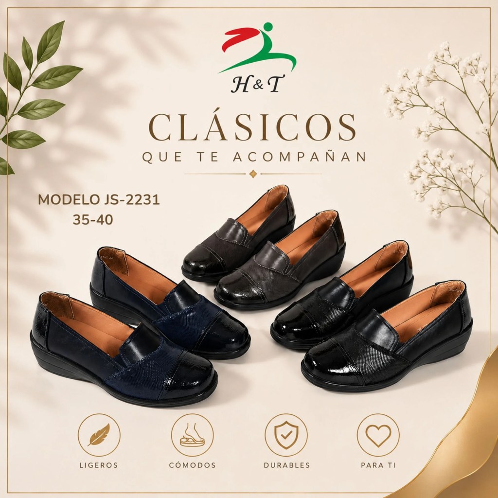 Zapatos Mocasín de Cuña Baja para Mujer / JS-2231