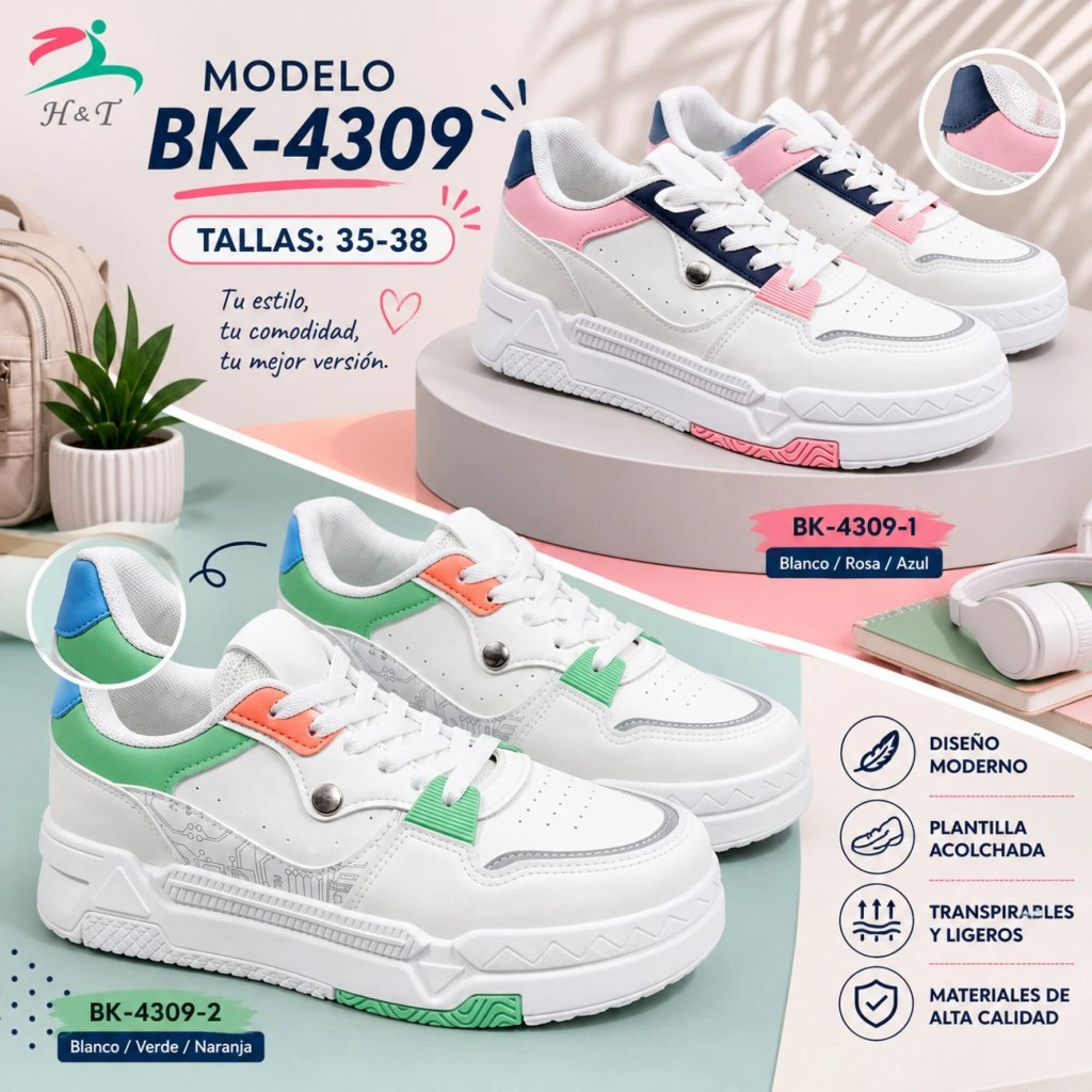 Tenis Plataforma Modernos para Mujer / BK-4309