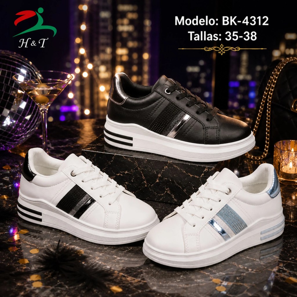 Tenis Casuales para Mujer con Plataforma / BK-4312