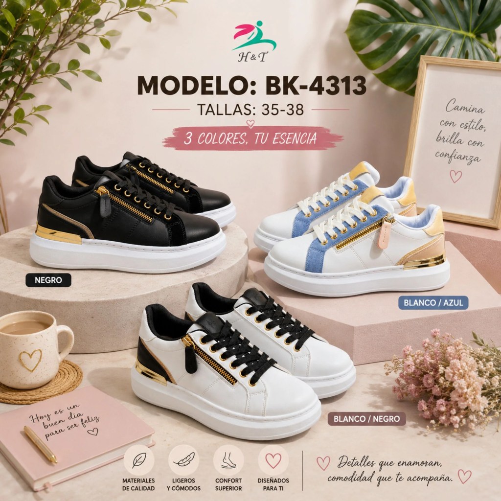 Calzado Casual para Mujer con Plataforma / BK-4313