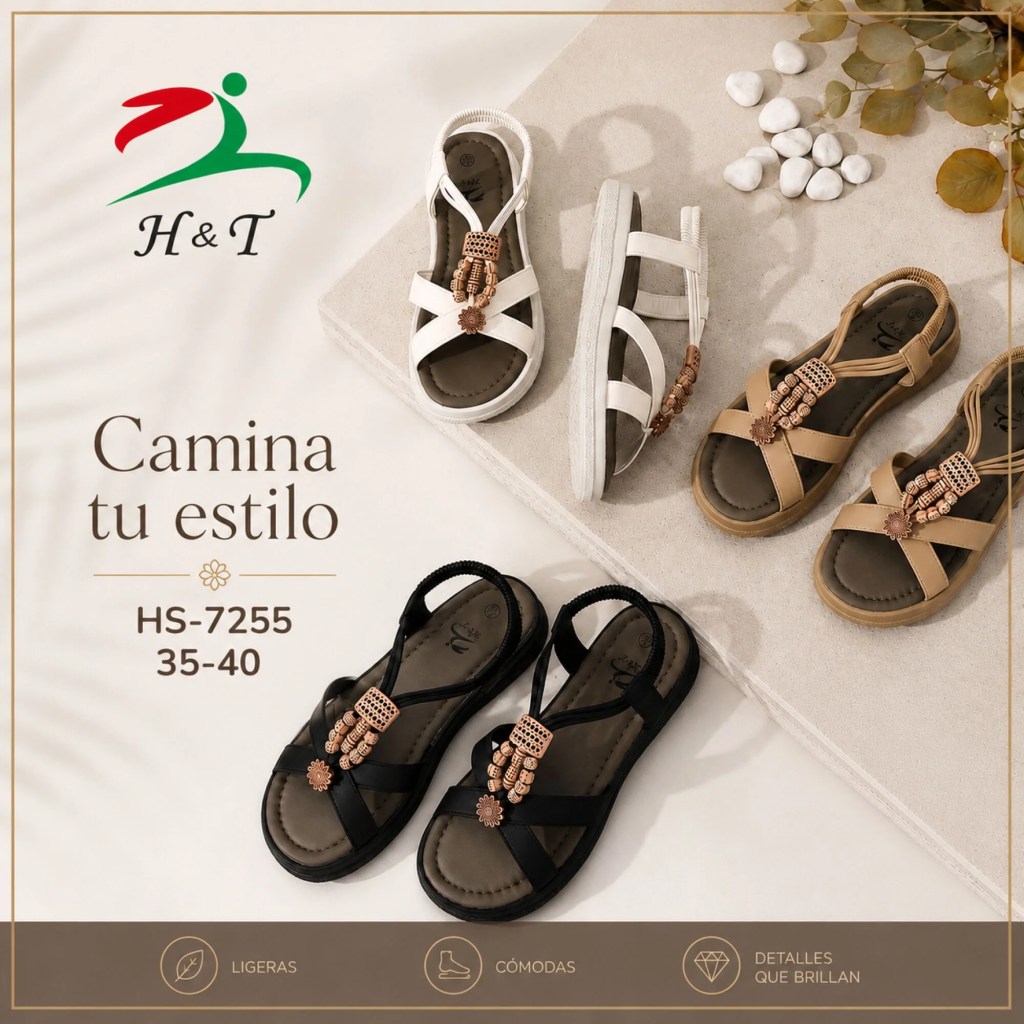 Sandalia para Dama con Diseño Sofisticado / HS-7255