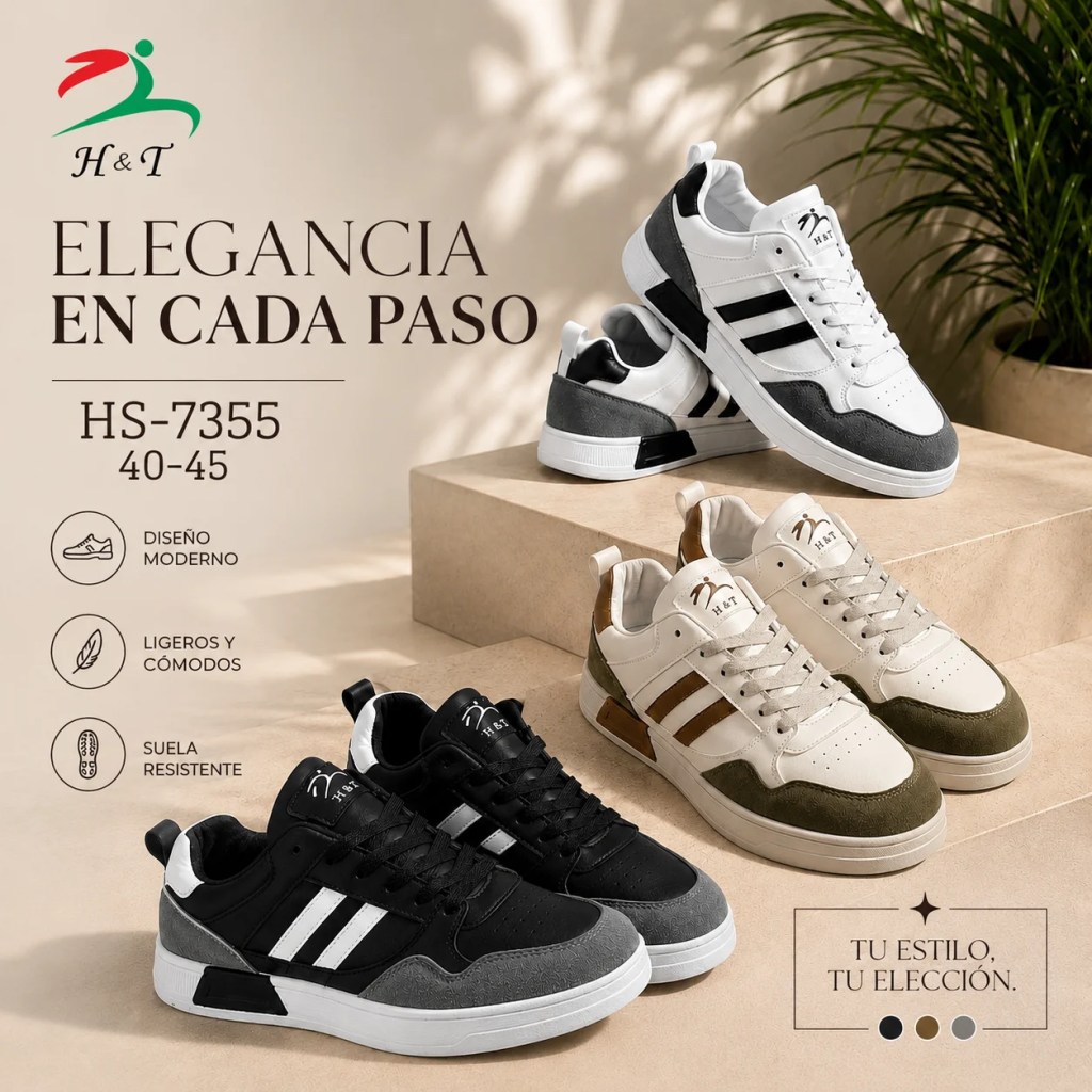 Calzado Premium para Hombre con Plataforma Suave y Cómoda / HS-7355