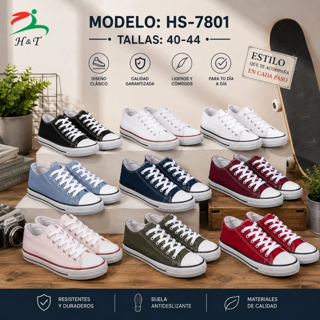 Tenis Clásicos de Tela para Hombre / HS-7801