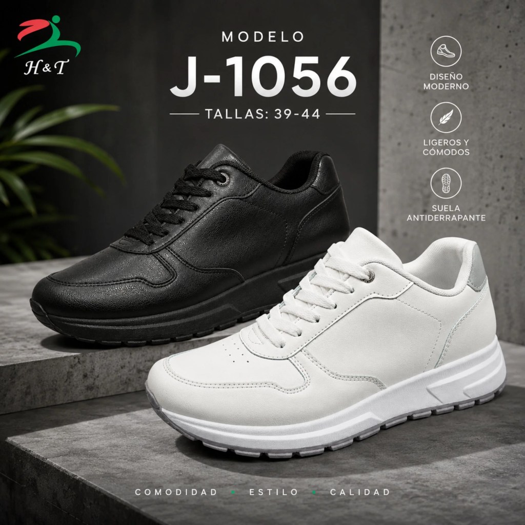 Tenis Casual Plataforma Hombre Estilo Moderno y Versátil / J-1056
