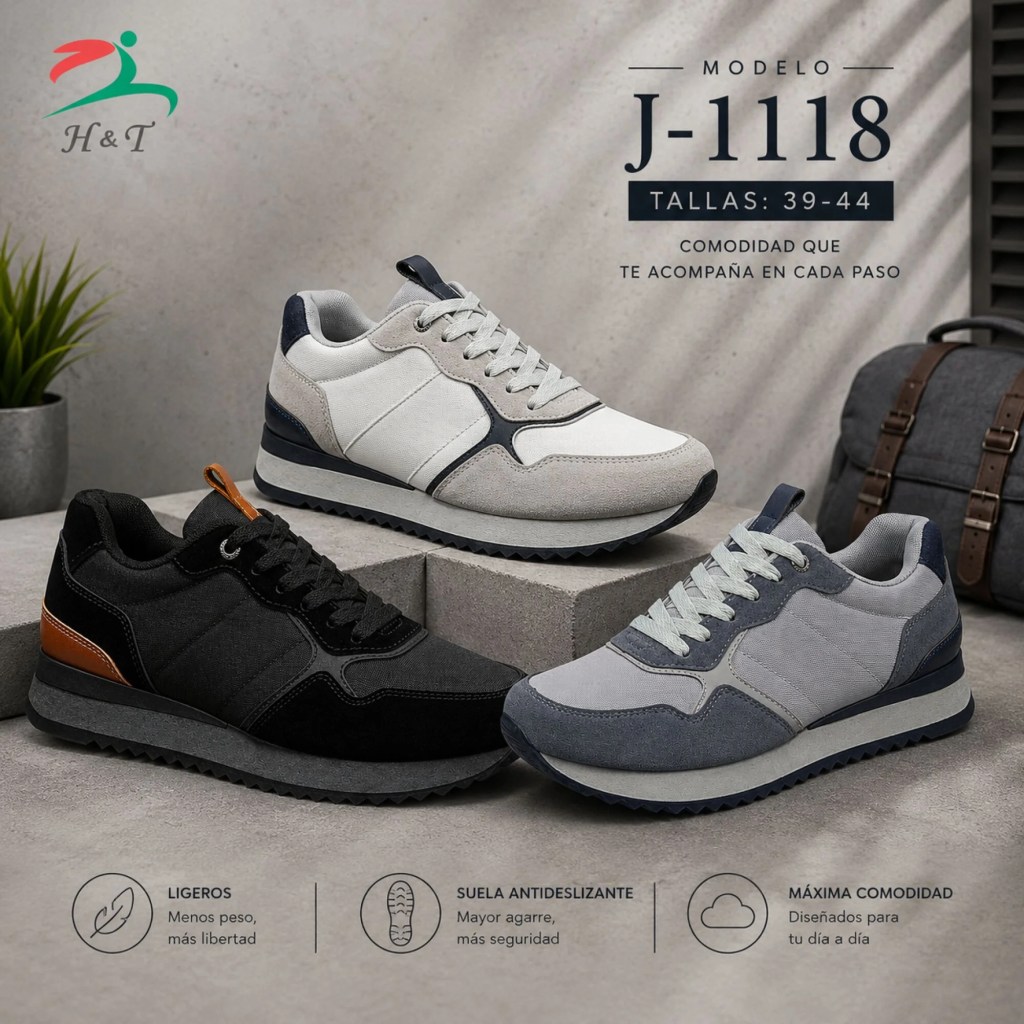 Tenis Hombre para Uso Diario con Gran Confort / J-1118