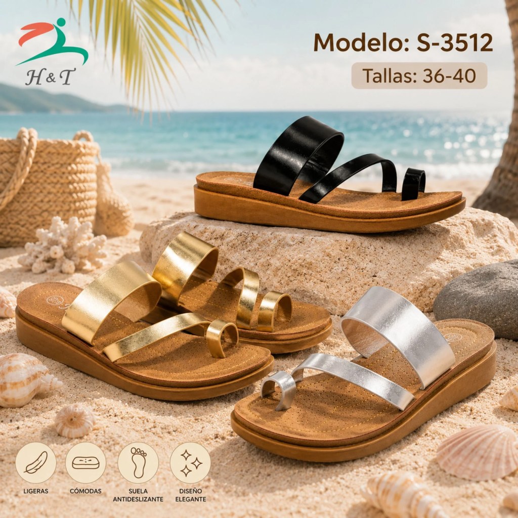 Sandalia de Plataforma para Mujer con Argolla para Dedo / S-3512