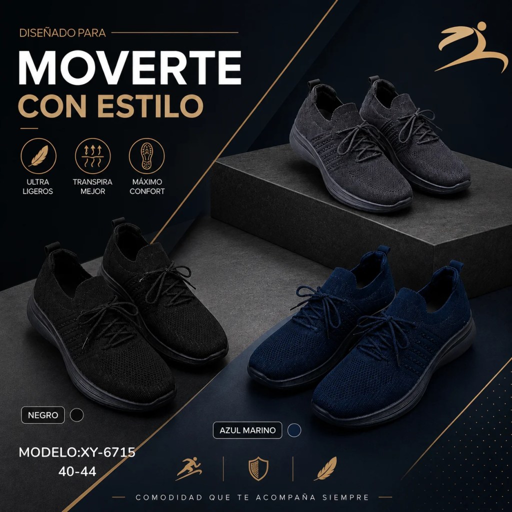 Tenis para Hombre Ultra Ligeros y Cómodos / XY-6715