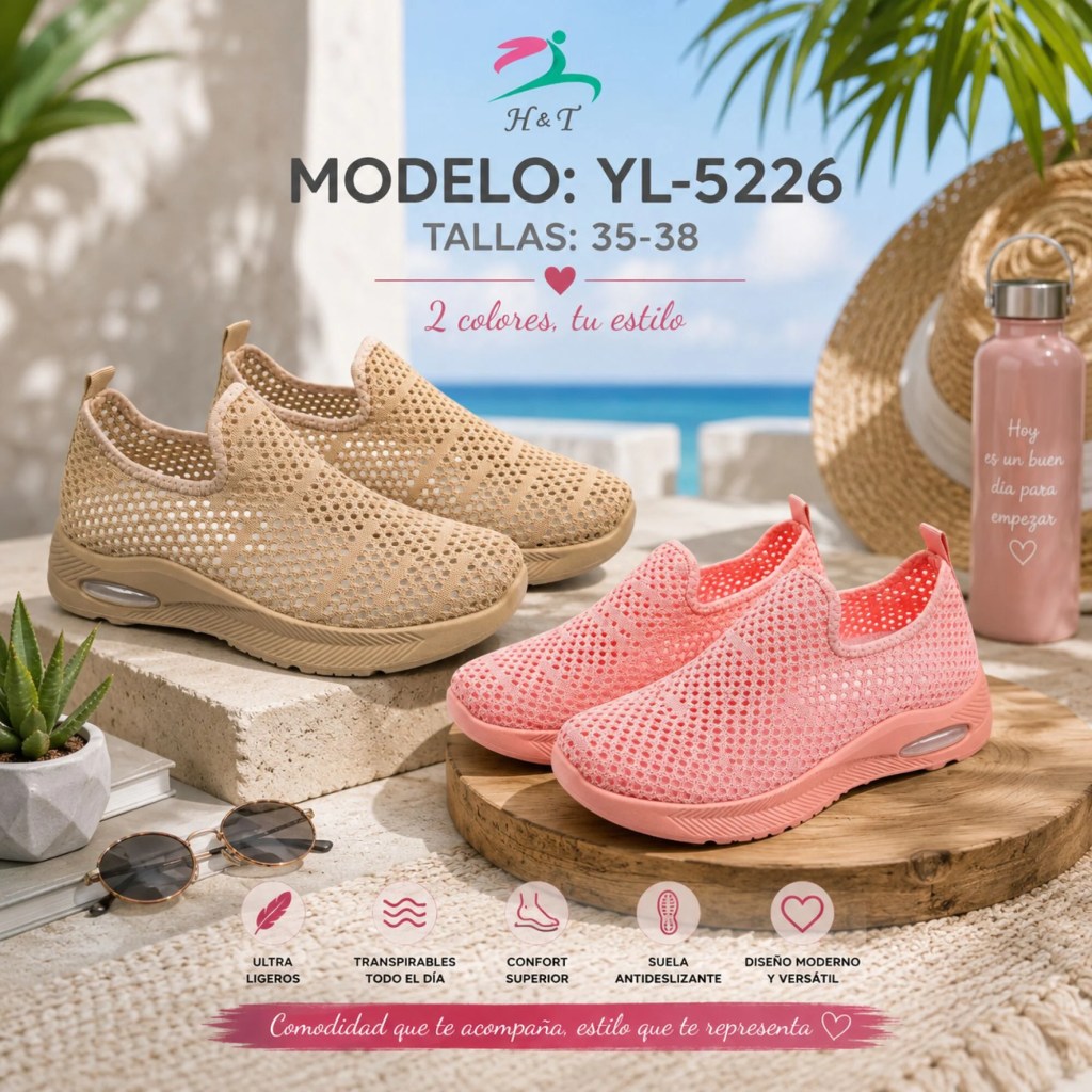Tenis Slip On Transpirables para Mujer / YL-5226