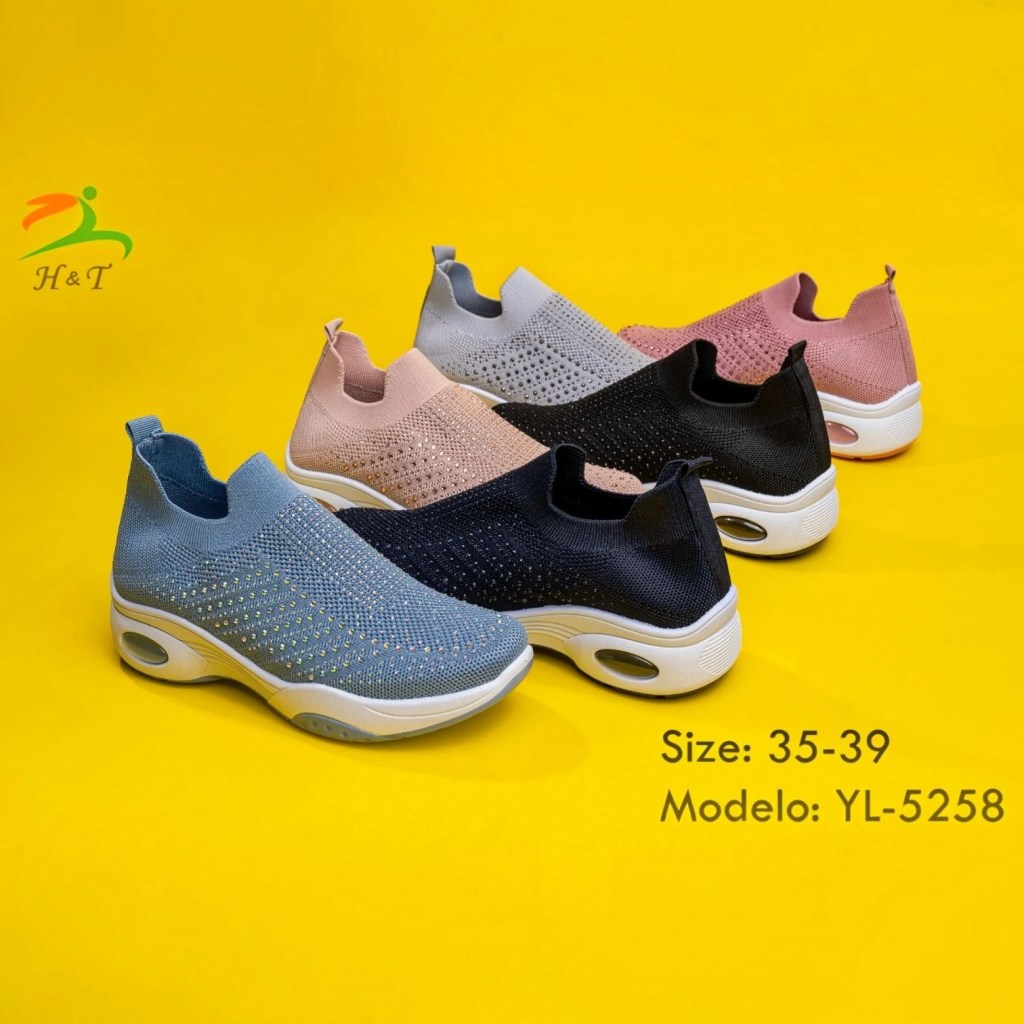 Tenis para Mujer con Plataforma, Brillos, Válvula / YL-5258