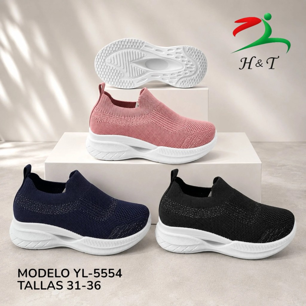Tenis Slip-On Ligero y Flexible para Niño/a / YL-5554