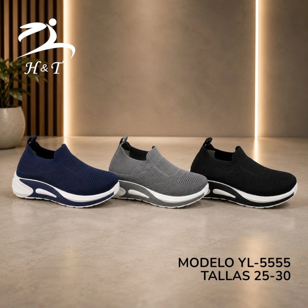 Tenis Slip-On con Amortiguación para Niño/a / YL-5555
