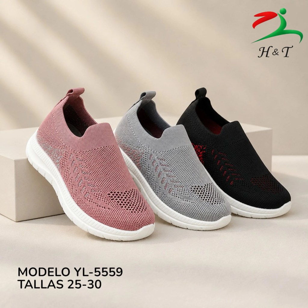 Tenis Slip-On de Malla Transpirable para Niño/a / YL-5559