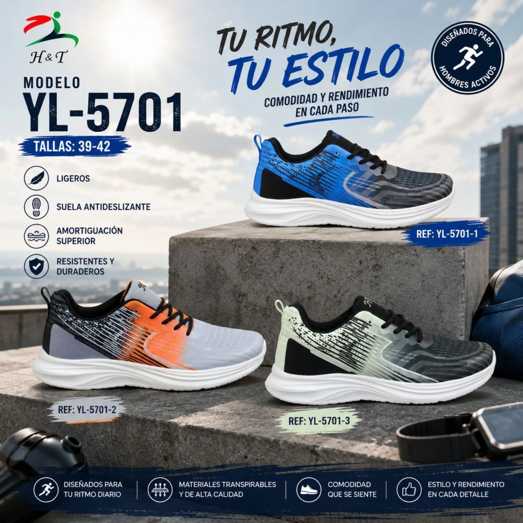 Tenis Running Deportivo para Hombre / YL-5701