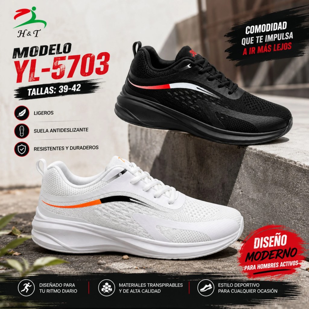 Tenis Running Ligeros para Hombre / YL-5703