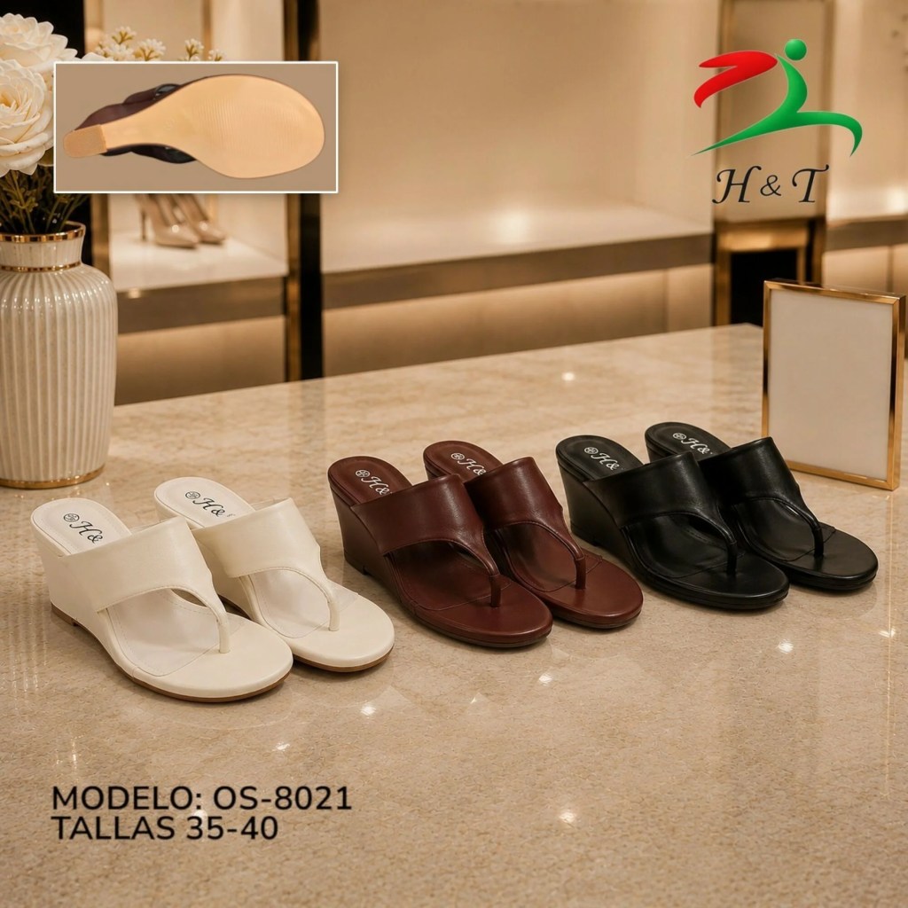 Sandalia de Cuña con Diseño de Dedo para Mujer / OS-8021