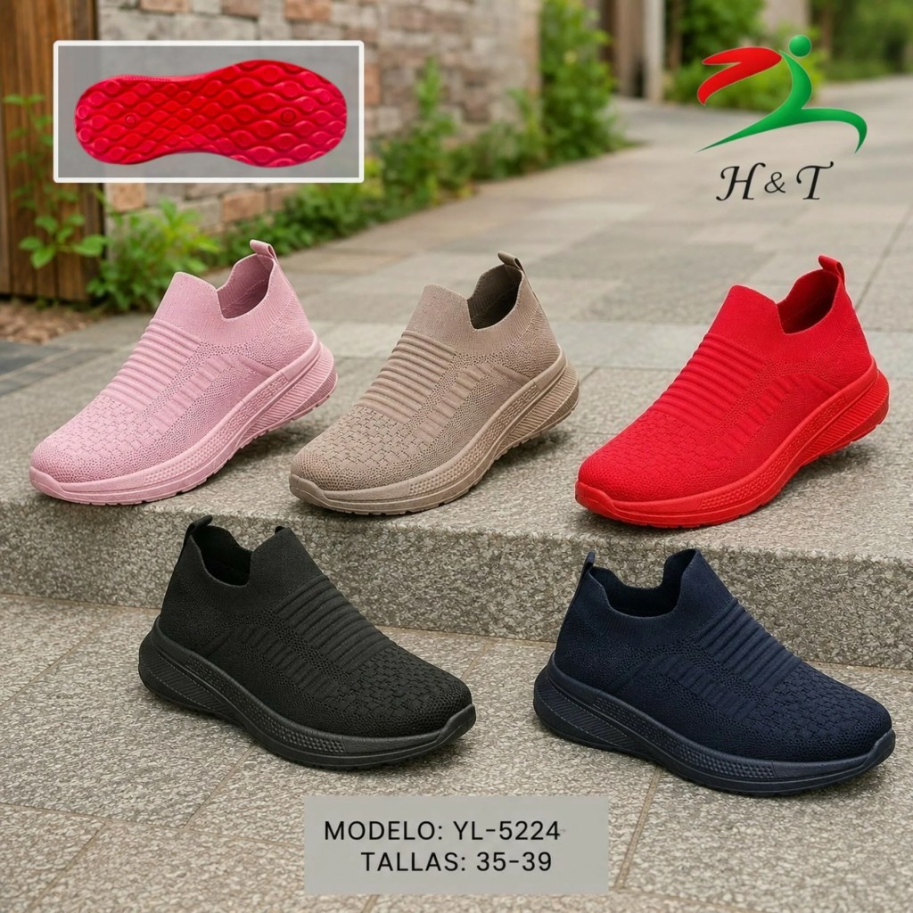 Tenis Casual sin Agujetas para Mujer / YL-5224